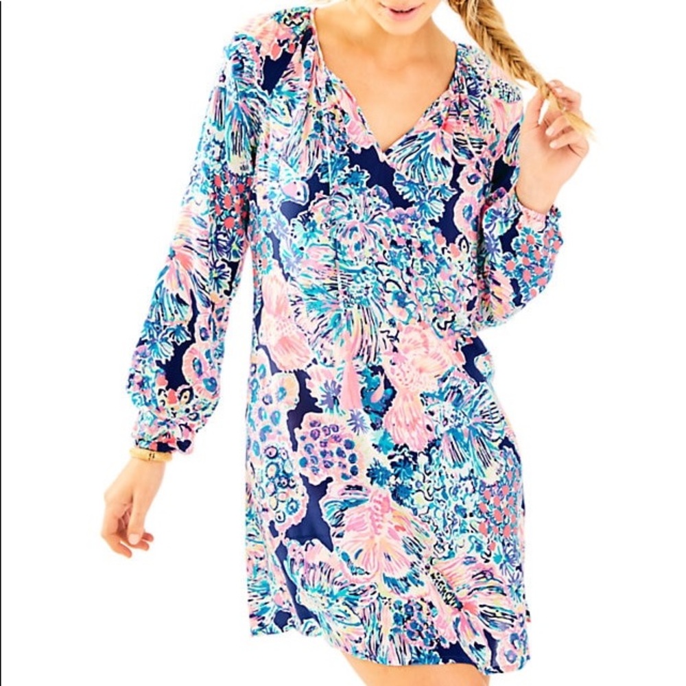 NWT Lilly Pulitzer Willa Dress: indigo gypsea